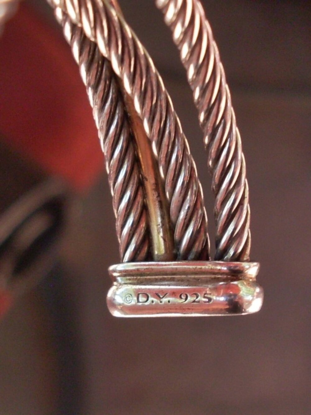 Retired David Yurman Four Row Crossover Cable Cuff Bracelet - Gift Boxed - Picture 6 of 11